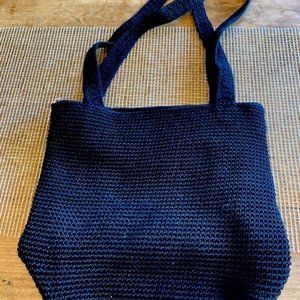 SAK Black Crocheted Bag